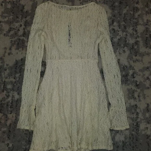 Free People Lace Keyhole Long Sleeve Dress - Picture 9 of 13